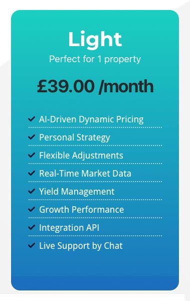 Light pricing table